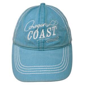 Oregon Coast Strapback Baseball Hat Blue One Size Embroidered Polar